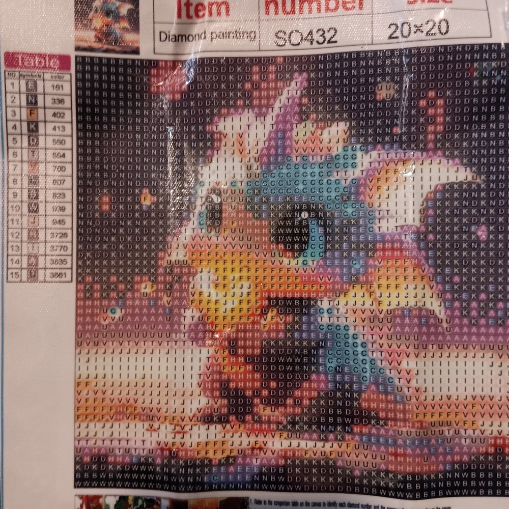 Colorful Dragon Diamond Painting Kit 20x20cm - Picture 4 of 4